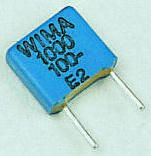 WIMA FKS2 Folienkondensator 1.5nF ±20% / 63 V Ac, 100 V Dc, THT Raster 5mm