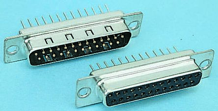 HARTING 37 Way Through Hole D-sub Connector Plug, 2.76mm Pitch