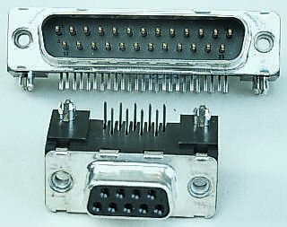 2 x 25-Way Right Angle PCB Female D Socket Connector