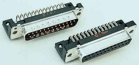 HARTING Sub-D Steckverbinder Stecker Abgewinkelt, 37-polig / Raster 2.76mm, Durchsteckmontage Lötanschluss