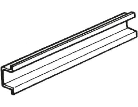 Legrand Rail DIN 180mm X 7.5mm, Non Perforé, Rail Oméga En Acier
