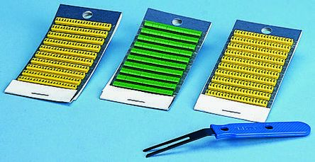 Schneider Electric AR1 Clip On Cable Markers, Yellow, Pre-printed 0 → 9