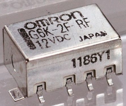 Omron Surface Mount High Frequency Relay, 5V Dc Coil, 1GHz Max. Coil Freq., DPDT