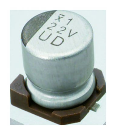 Nichicon UD, SMD Aluminium-Elektrolyt Kondensator 22μF ±20% / 25V Dc, Ø 5mm X 5.8mm, Bis 105°C