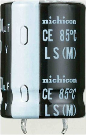 Nichicon LS Snap-In Aluminium-Elektrolyt Kondensator 15000μF ±20% / 16V Dc, Ø 30mm X 25mm, +85°C