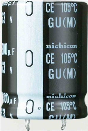 Nichicon Condensador Electrolítico Serie GU, 1000μF, ±20%, 160V Dc, De Encaje A Presión, 25 (Dia.) X 40mm, Paso 10mm