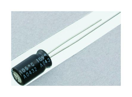 Nichicon HE, THT Aluminium-Elektrolyt Kondensator 180μF ±20% / 63V Dc, Ø 10mm X 20mm, Bis 105°C