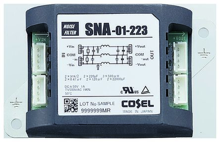 Cosel SNA Entstörfilter, 50 V Dc, 1A, DIN-Schiene Single Stage Zustände
