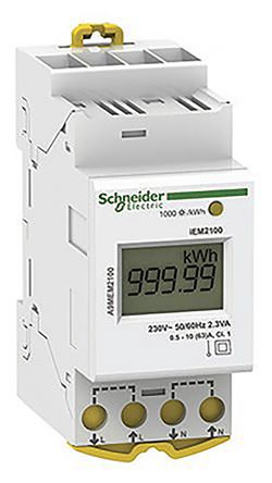 Schneider Electric Acti 9 IEM2000 Energiemessgerät LCD, 5-stellig / 1-phasig