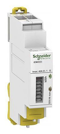 Schneider Electric Medidor De Energía Serie Acti 9 IEM2000, Display LCD, Con 7 Dígitos, 1 Fase