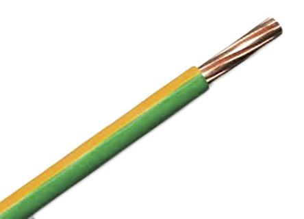RS PRO Cable De Conexión, área Transversal 2,5 Mm² Verde/Amarillo, 450 / 750 V, Long. 100m
