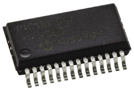 Microchip PIC16F886-I/SS, 8bit PIC Microcontroller, PIC16F, 20MHz, 8192 Words Flash, 28-Pin SSOP