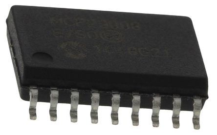 Microchip E/A-Erweiterung, 8-Kanal I2C, Seriell, SOIC 18-Pin 5MHz SMD