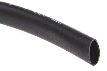 TE Connectivity 合成橡胶热缩管, DR-25-TW系列, 3.2mm直径, 150m长, 黑色, 2:1