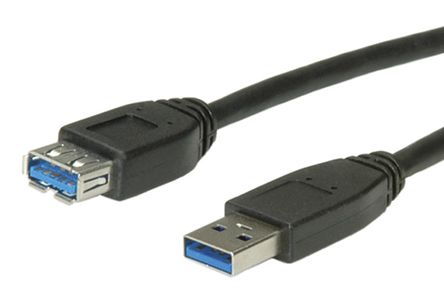 Roline USB 3.0 Cable, Male USB A To Female USB A USB Extension Cable, 800mm