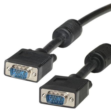 Roline Câble VGA 15m VGA / Mâle, VGA / Mâle Noir