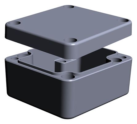 RS PRO Caja De Aluminio, 34 X 58 X 64mm, IP65, IP66, IP67, IP68, ATEX, IECEx