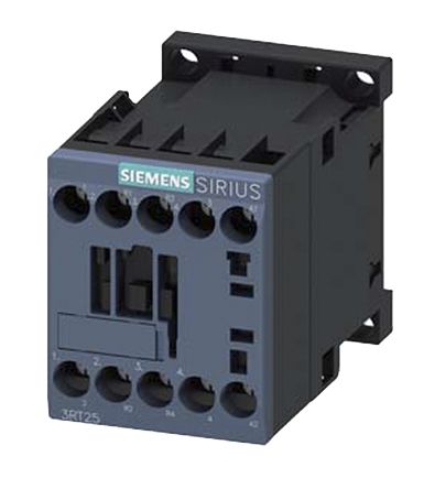 Siemens Contactor SIRIUS 3RT2 De 4 Polos, 2 NA + 2 NC, 12 A, Bobina 230 V Ac, 5,5 KW