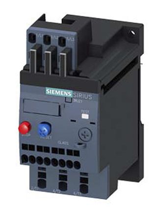 Siemens SIRIUS Innovation 3RU2 Überlastrelais, 3P 1 Schließer, 1 Öffner / 3 A, 45mm X 79.5mm