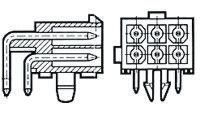 TE Connectivity Mini-Universal MATE-N-LOK Leiterplatten-Stiftleiste Gewinkelt, 4-polig / 2-reihig, Raster 4.14mm,