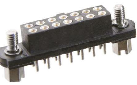 HARWIN Conector Hembra Para PCB Serie M80, De 26 Vías En 2 Filas, Paso 2mm, 120 V, 12A, Montaje En Orificio Pasante,