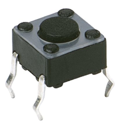 C & K Interruptor Táctil Tipo Botón, Azul, Contactos SPST, IP40, Montaje En Orificio Pasante