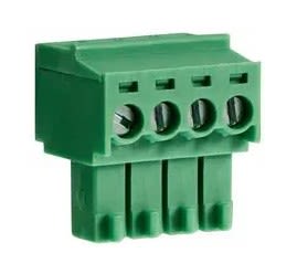 RS PRO Bloque De Terminal PCB Hembra Ángulo Recto De 4 Vías, Paso 3.5mm, 10A, De Color Verde, Montaje Montaje En