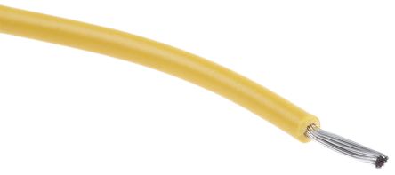 Alpha Wire Einzeladerleitung 0,33 Mm², 22 AWG 30m Gelb SR-PVC Isoliert Ø 1.27mm 7/0,25 Mm Litzen UL1061