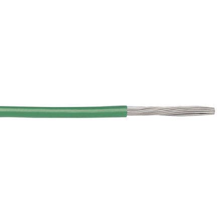 Alpha Wire Einzeladerleitung 0.35 Mm², 22 AWG 30m Grün PVC Isoliert Ø 1.57mm 7/0,25 Mm Litzen UL1007