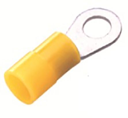 RS PRO Insulated Ring Terminal, 6.5mm Stud Size, 2.5mm² To 6mm² Wire Size, Yellow