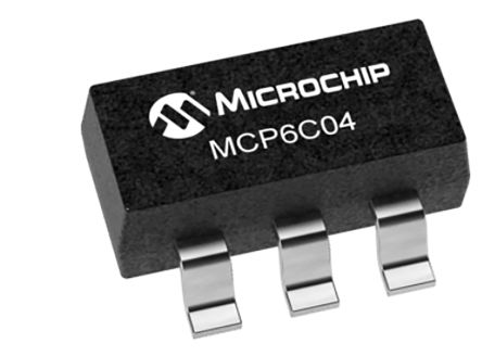 Microchip MCP6C04T-050E/CHY, Op Amps, 500kHz 6000 MHz, 2 → 5.5 V, 6-Pin SOT-23