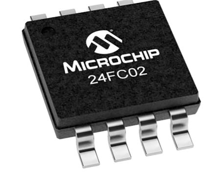 Microchip EEPROM芯片, 2Kbit, 串行 - 2线接口, MSOP封装, 8引脚, 表面贴装