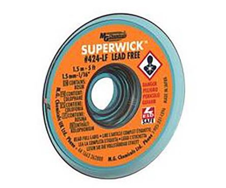 Super Wick MG Chemicals SUPERWICK 424-LF Entlötlitze No Clean, Bleifrei, 1.5mm X 1.5m