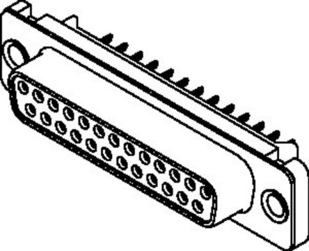 Omron XM3F Sub-D Steckverbinder E Buchse, 9-polig, Durchsteckmontage Lötanschluss