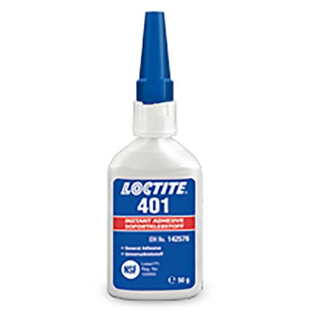Loctite Adhésif Instantané Liquide Transparent, Bouteille, 50 G, 401