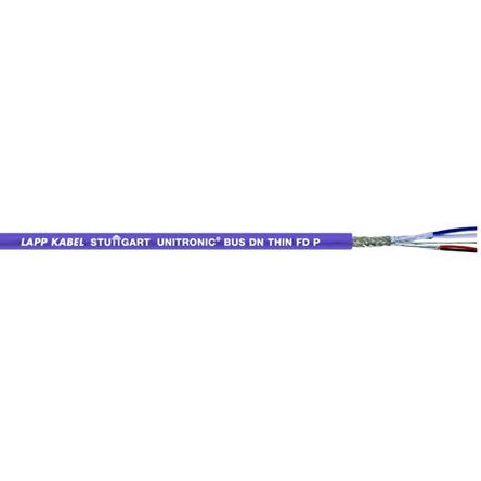 Lapp Câble De Données Blindé UNITRONIC BUS PB 250 V, 2 X 0,64 Mm², 19 AWG, Gaine PVC Violet