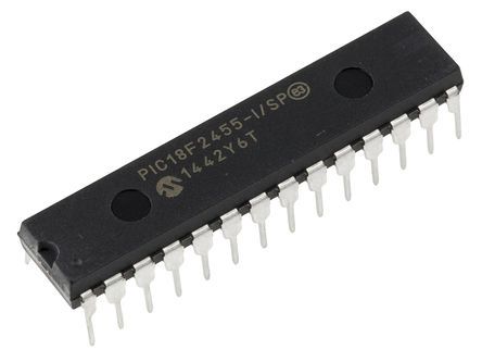 Microchip PIC18F2455-I/SP, 8bit PIC Microcontroller, PIC18F, 48MHz, 24 KB, 256 B Flash, 28-Pin SPDIP