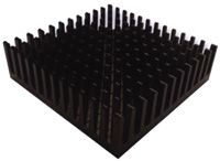 Fischer Elektronik Kühlkörper Für Universelle Quadratische Alu 9K/W, 43.6mm X 43.6mm X 12.3mm, Klebefolie, Metallfolie