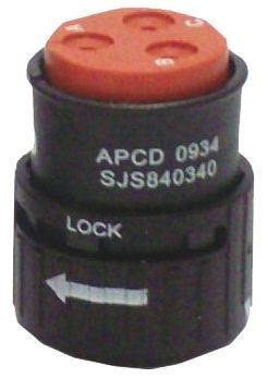 Amphenol PCD US Amphenol Luminus QuickConnect 5 Rundsteckverbinder Stecker 2-polig / 5.0A, In-Line Montage, Klemmanschluss