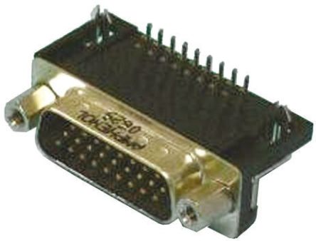 Amphenol ICC Amphenol L717HD Sub-D Steckverbinder Stecker Abgewinkelt, 44-polig, THT Lötanschluss