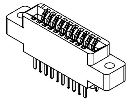 Sullins Kantensteckverbinder, 2.54mm, 50-polig, 2-reihig, Gerade, Female, Seitliche Montage
