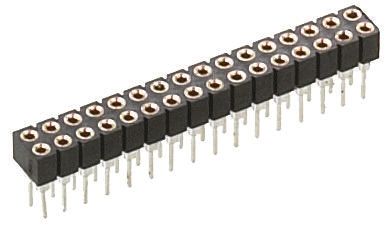 Preci-Dip Conector Hembra Para PCB Serie 833, De 16 Vías En 2 Filas, Paso 2mm, 100 V, 150 V., 12A, Montaje En PCB,