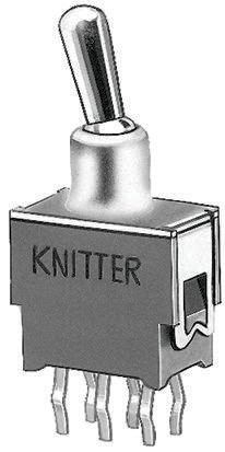 KNITTER-SWITCH PCB-Montage Kippschalter 2-polig Ein-Ein 50 MA @ 48 V Dc, Lötanschluss