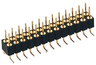 Preci-Dip Stiftleiste Stecker Gerade, 18-polig / 2-reihig, Raster 2.0mm, Lötanschluss-Anschluss, 3.0A, Nicht Ummantelt