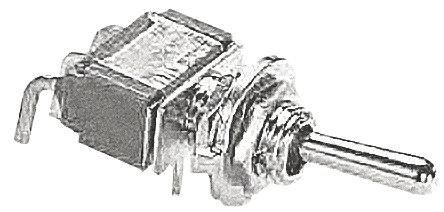 TE Connectivity Toggle Switch, PCB Mount, On-On, DPDT, Through Hole Terminal, 120 V Ac, 28V Dc