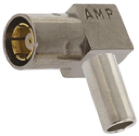 TE Connectivity, Plug Cable Mount SMB Connector, 50Ω, Crimp Termination, Right Angle Body