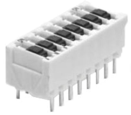 TE Connectivity THT DIP-Schalter Gleiter 4-stellig 1-poliger Ein-/Ausschalter 500 MA @ 50 V Dc