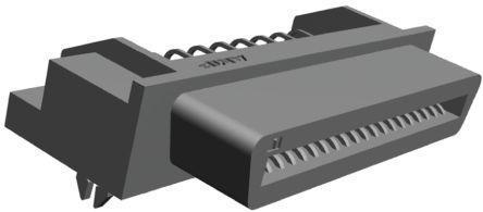 TE Connectivity Connecteur Femelle Pour CI, 50 Contacts, 1 Rangée, 1.27mm, Traversant, Angle Droit