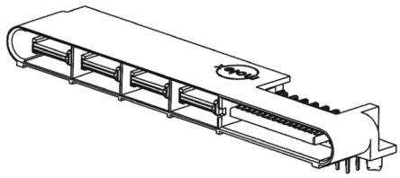Molex EXTreme LPHPower Leiterplatten-Stiftleiste Gewinkelt, 40-polig, Raster 1.27mm, Platine-Platine,