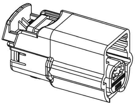 Molex MX64 Steckverbindergehäuse Buchse 2.54mm, 2-polig / 1-reihig Gerade, Kabelmontage Für Abgedichteter